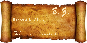 Brozsek Zita névjegykártya